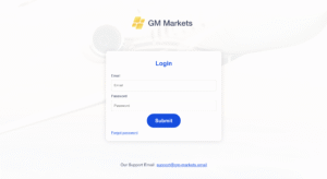 GM-markets log in page screenshot
